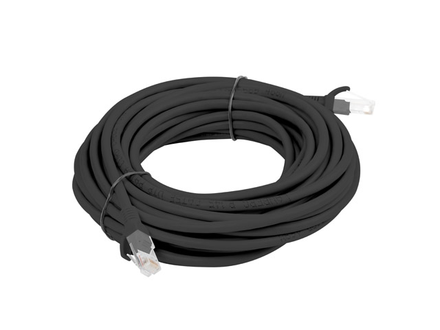 Patch cord Lanberg Cat.6 UTP 5 m negru "PCU6-10CC-0500-BK" (timbru verde 0.08 lei)