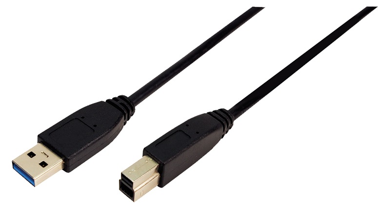 CABLU USB LOGILINK, USB 3.0 (T) la USB 3.0 Type-B (T), 1m, black, "CU0023" (timbru verde 0.08 lei)