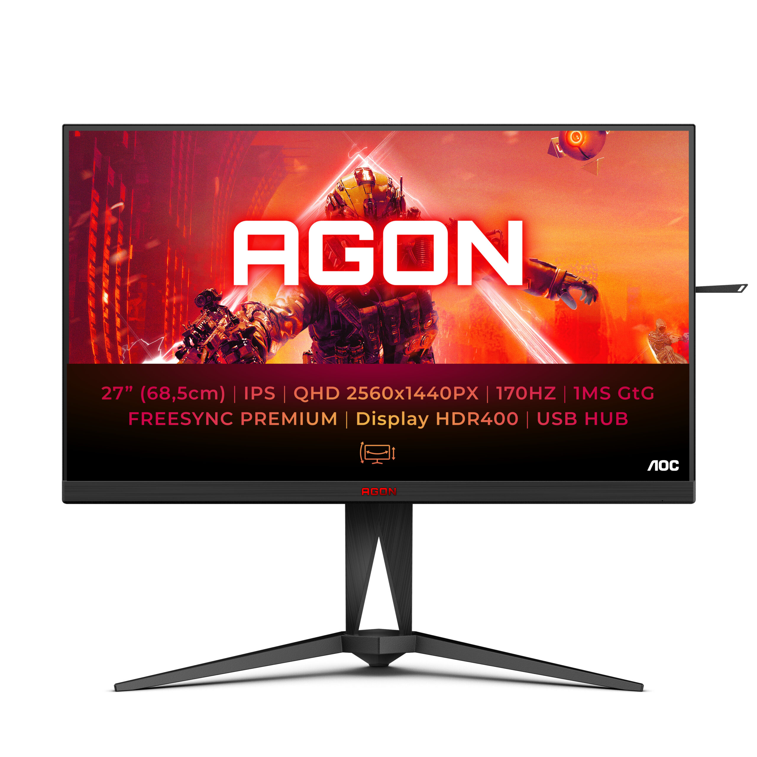 Monitor AOC 27" AG275QXN/EU"AG275QXN/EU" (timbru verde 7 lei)