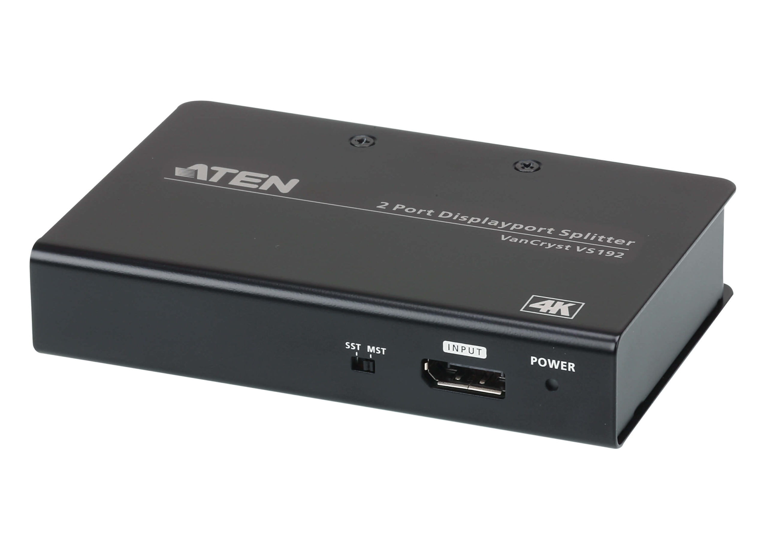 SPLITTER video ATEN, split 2 monitoare la 1 PC, conector 1: DisplayPort (M); conector 2: DisplayPort (M) x 2, "VS192-AT-G" (timbru verde 0.8 lei)