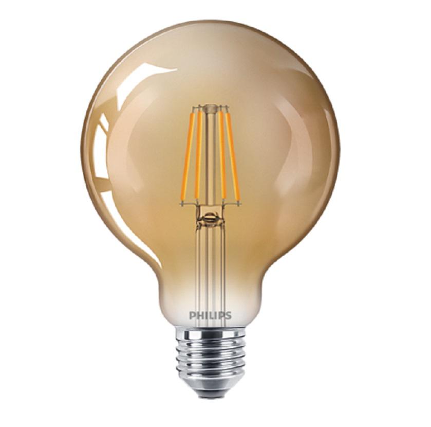 BEC LED Philips, soclu E27, putere 4W, forma sferic, lumina alb calda, alimentare 220 - 240 V, "000008718699673604" (timbru verde 0.45 lei)