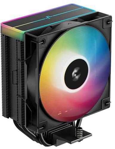 COOLER DeepCool "AG400 BK ARGB V2" skt. Intel si AMD, racire cu aer, vent. 120mm, 500 - 2100 rpm, 4 heatpipes, inaltime 154mm, RGB adresabil,"R-AG400-BKAMMN-GJD" (timbru verde 0.8 lei)