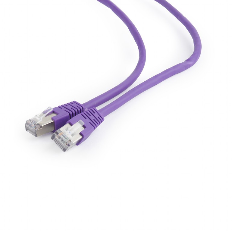 PATCH CORD FTP GEMBIRD Cat6, cupru-aluminiu, 5 m, violet, AWG26, ecranat "PP6-5M/V" (timbru verde 0.18 lei)