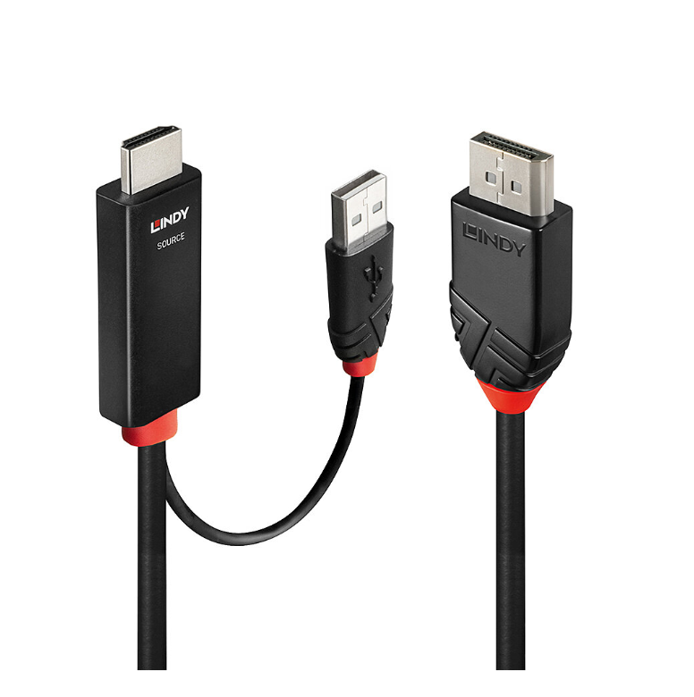 Cablu Lindy 1m HDMI la DisplayPort "LY-41498" (timbru verde 0.18 lei)