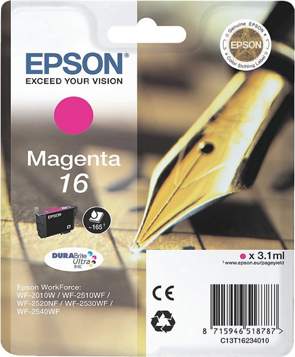 Cartus Cerneala Original Epson Magenta, T1633, pentru WF2540, , (timbru verde 0.15 lei), "C13T16334010"