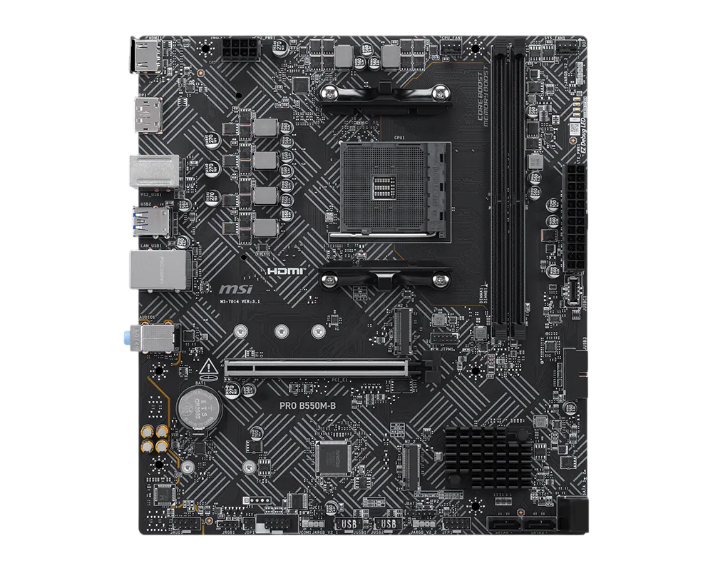 Placa de baza MSI PRO B550M-B, Socket AM4, DDR4, Negru "PRO B550M-B"