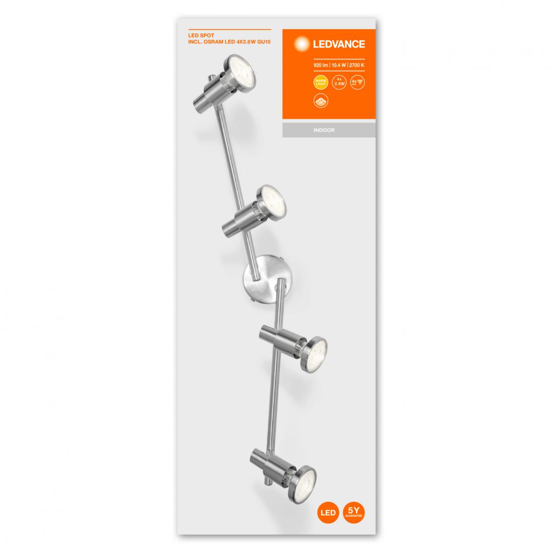 LED SPOT 4X2,6W 230V GU10 LEDV "000004058075540583" (timbru verde 2.00 lei)