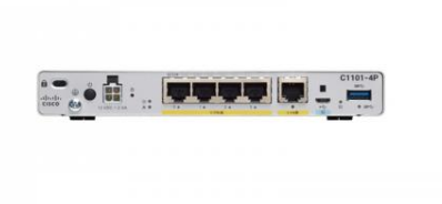 Cisco C1101-4P wireless router Gigabit Ethernet Grey, "C1101-4P" (timbru verde 0.8 lei)