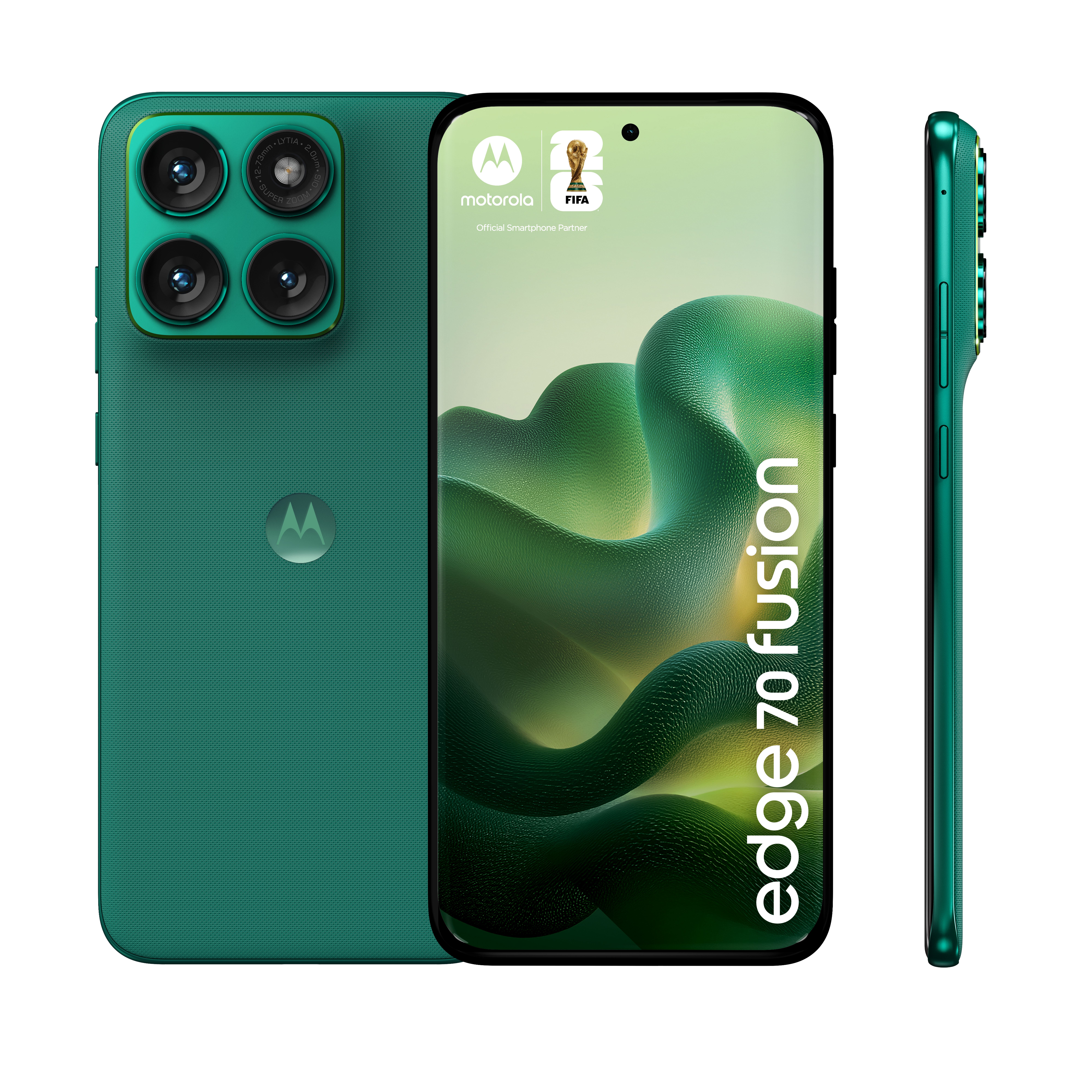 Smartphone edge 70 fusion 256GB 8GB RAM Dual SIM Sporting Green "PBBD0005SE" - imagine 2