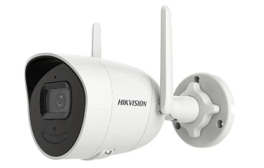CAMERA IP Hikvision, bullet pt. interior | exterior, dist. IR 30 m, tip lentila fixa 2.8 mm, 2 Mpx, microfon, carcasa metal si plastic, slot SD card, "DS-2CV2026G0-IDW2D" (timbru verde 0.8 lei)