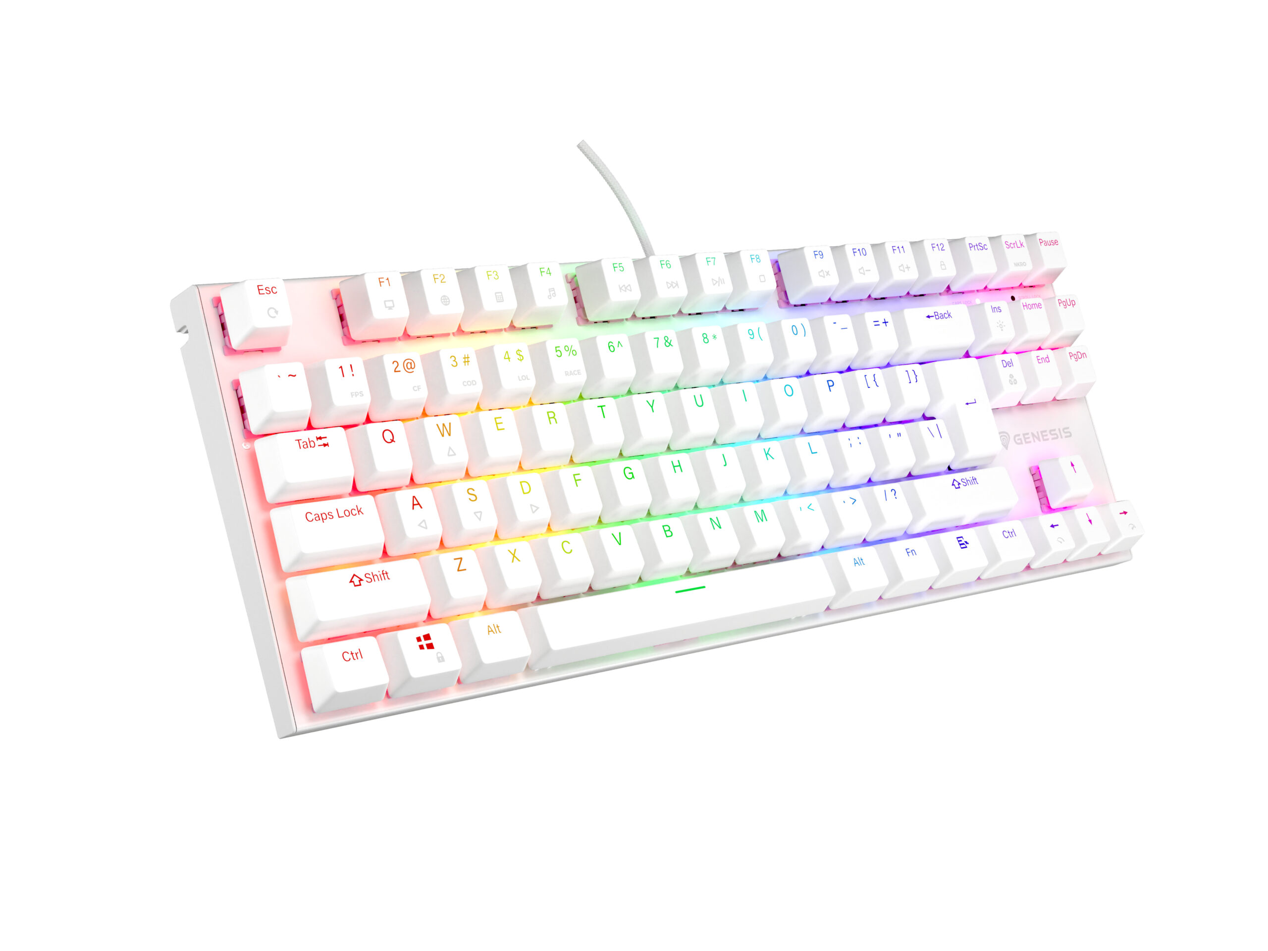 Tastatura Genesis Thor 303 TKL P alb "NKG-2063" (timbru verde 0.8 lei)