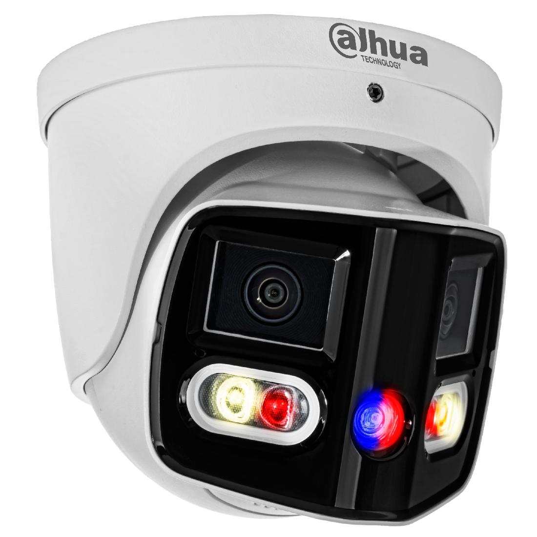 Camera de supraveghere Dahua IPC-PDW3849-A180-E2-AS-PV-0280B Dome 2x4MP, IR 25m, microfon, difuzor, IP67 "IPC-PDW3849-A180-E2-AS-PV-0280B"