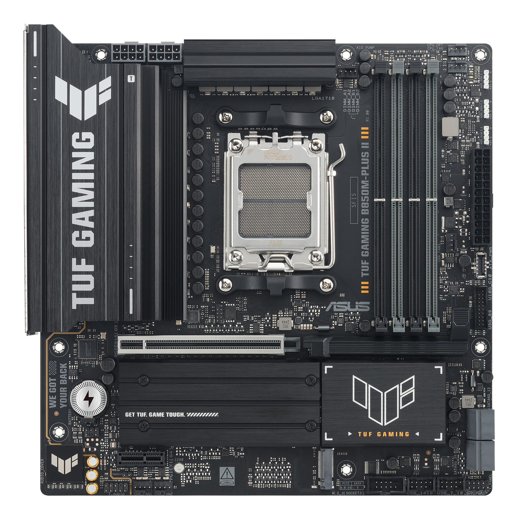 ASUS TUF GAMING B850M-PLUS II AM5 4xDDR5 mATX Pciex5 DP HDMI USB MB "TUF GAMING B850M-PLUS II"
