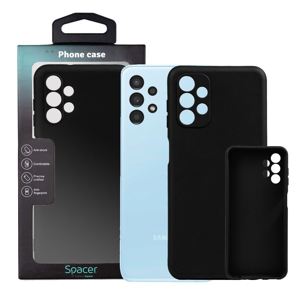 Husa Samsung Galaxy A13 Spacer, negru, grosime 1.5mm, material flexibil TPU "SPPC-SM-GX-A13-TPU"