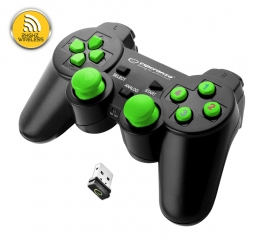 Gamdepad Esperanza Gladiator EGG108G cu vibratii Wireless PC/PS3 Verde "EGG108G" (timbru verde 0.8 lei)