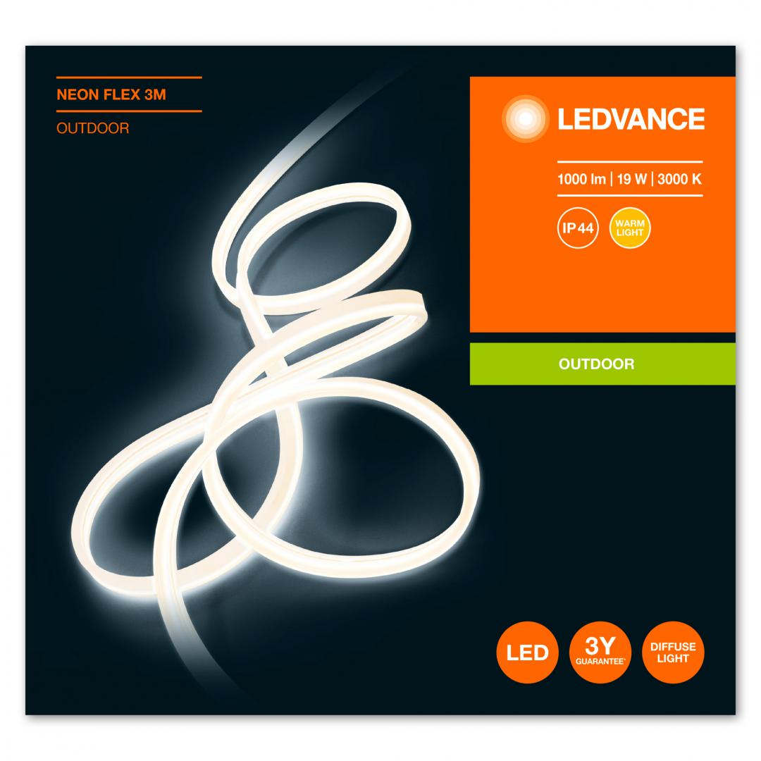 NEON FLEX 3M 3000K IP44 LEDV "000004058075504707" (timbru verde 0.45 lei)