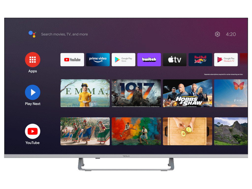 Televizor Android 11 TV DLED 50E635SUS, 127cm, UHDDVB-T2/C/S2, 350cd/m2, CI+, VESA 200x200mm "50E635SUS" (timbru verde 15 lei)