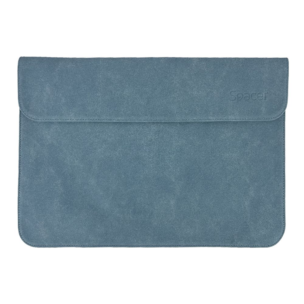 HUSA SPACER, pt. notebook slim de max 15.6", 1 compartiment, piele sintetica, albastru, "SPLS-COVER15-BL"