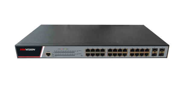 SWITCH 24PORT GIGABIT POE FULL MANAGED, "DS-3E2528P" (timbru verde 2 lei)