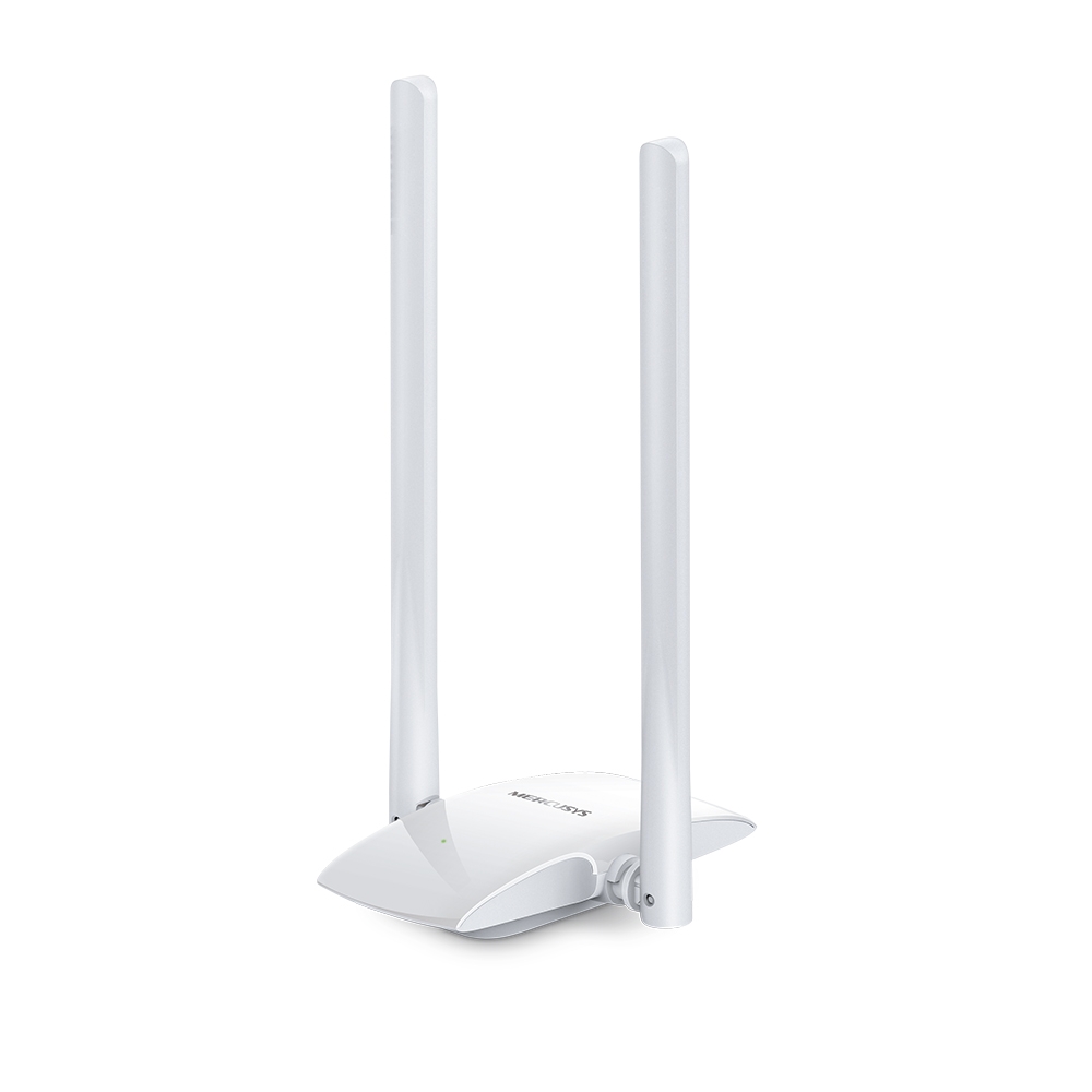 ADAPTOR RETEA MERCUSYS , extern wireless 2.4 GHz, USB 2.0, port, 300 Mbps, antena externa x 2, "MW300UH" (timbru verde 0.18 lei)