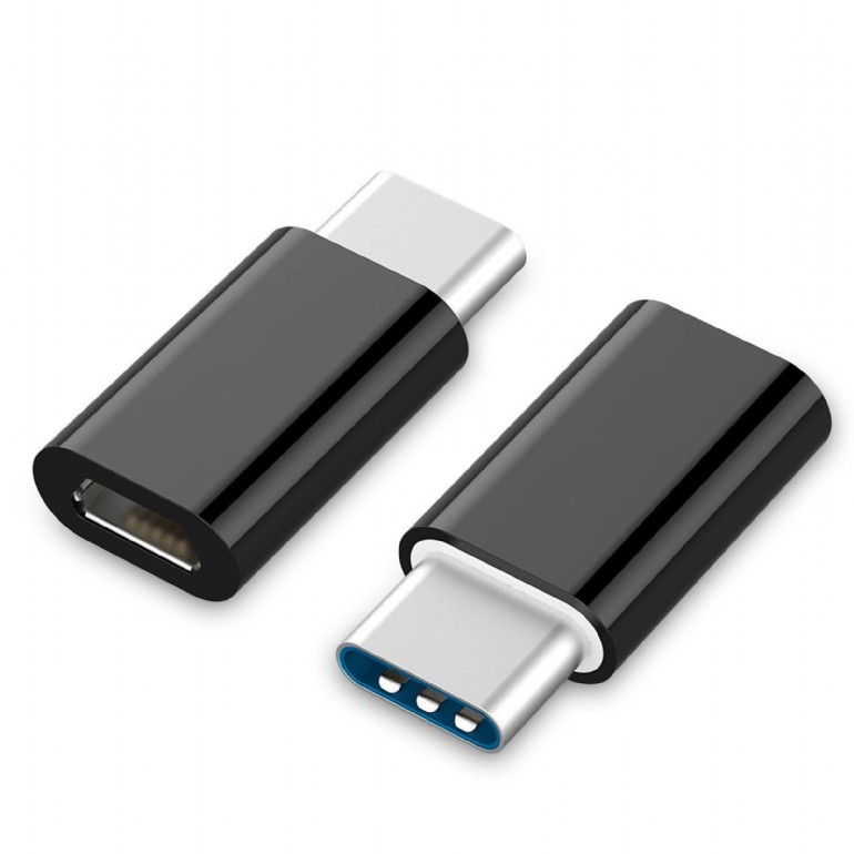 ADAPTOR GEMBIRD, pt. smartphone, USB 2.0, USB Type-C (T) la Micro-USB (M), negru, "A-USB2-CMmF-01" (timbru verde 0.08 lei)