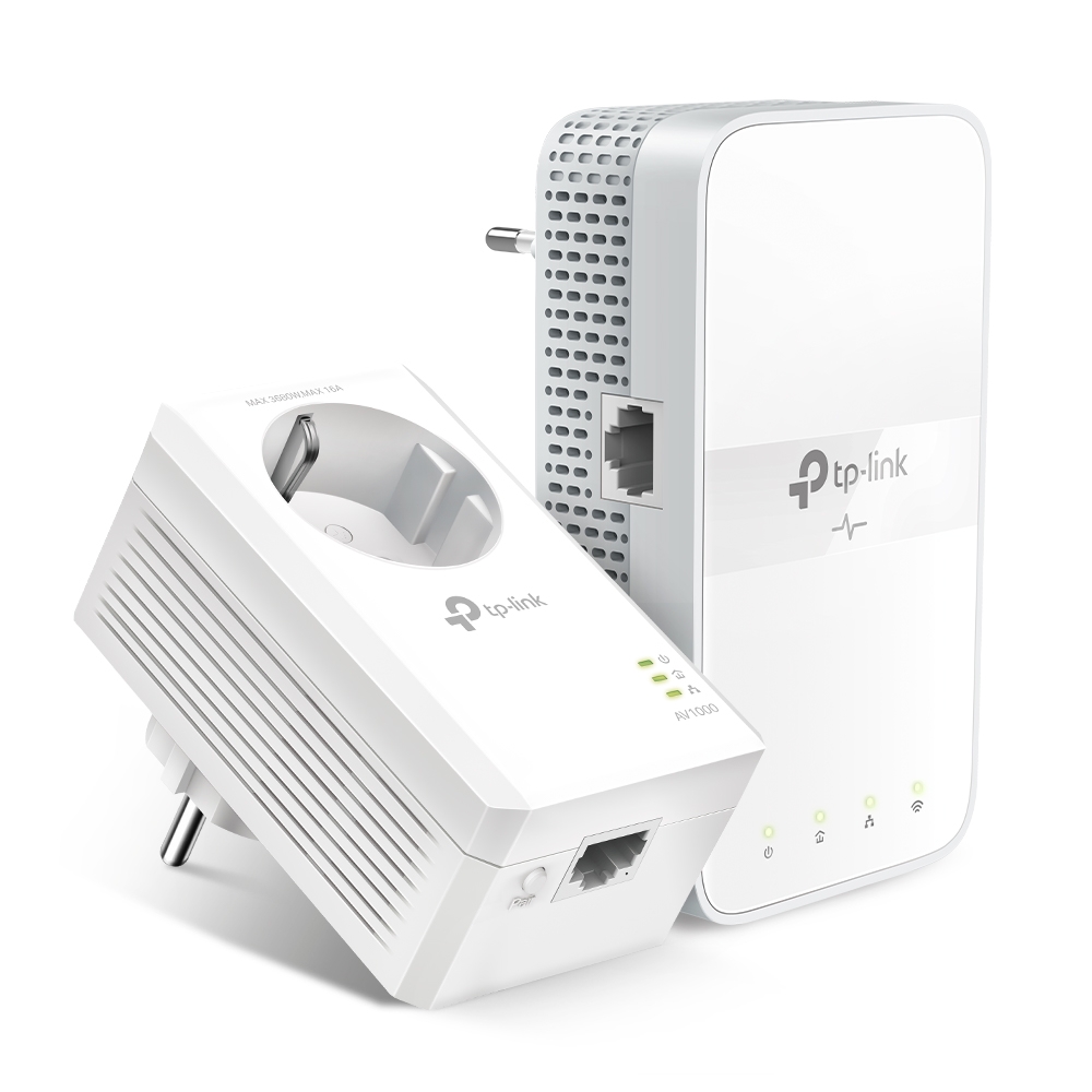 KIT ADAPTOR + Amplificator POWERLINE TP-Link, AC1200 dual band 802.11ac Wi-Fi, Gigabit Ethernet Port, "TL-WPA7617 KIT" (timbru verde 2 lei)