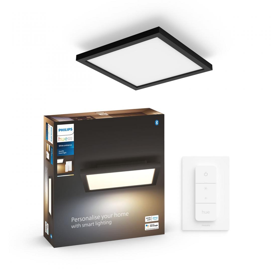AURELLE HUE PANEL SQ BLACK 19W "000008720169159013" (timbru verde 2.00 lei)