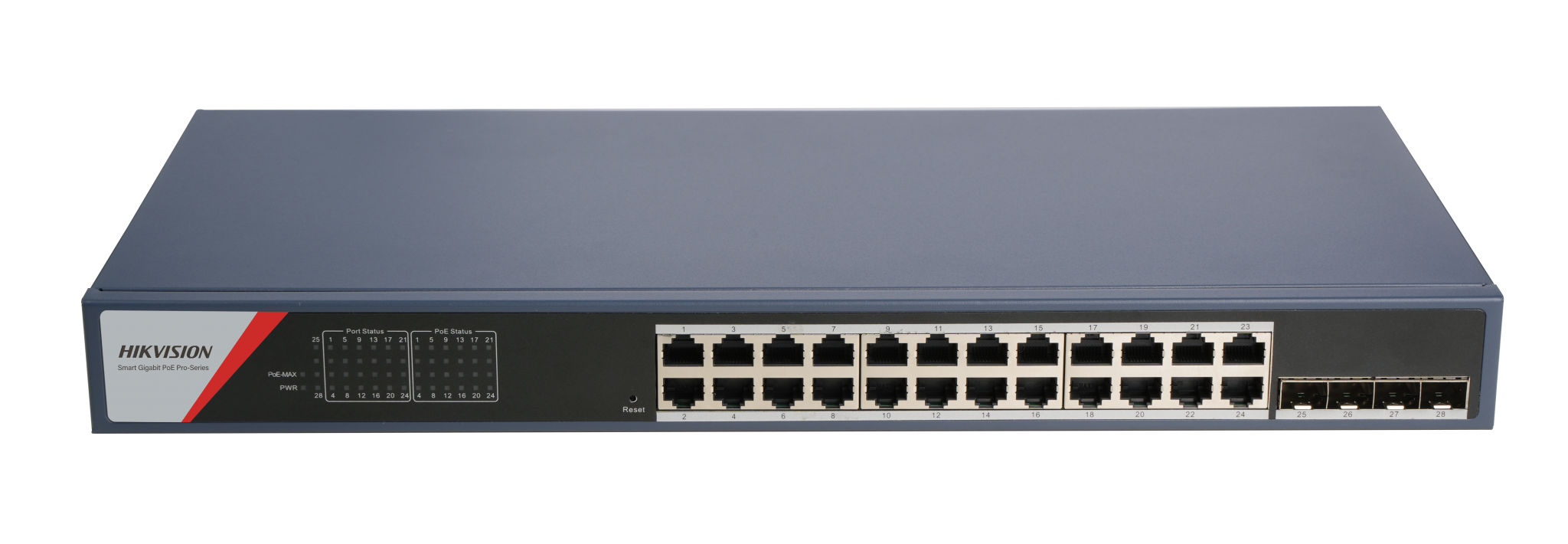 HK SWITCH POE 24 PORTURI SMART MANAGED "DS-3E1528P-SI-24P4F" (timbru verde 2 lei)