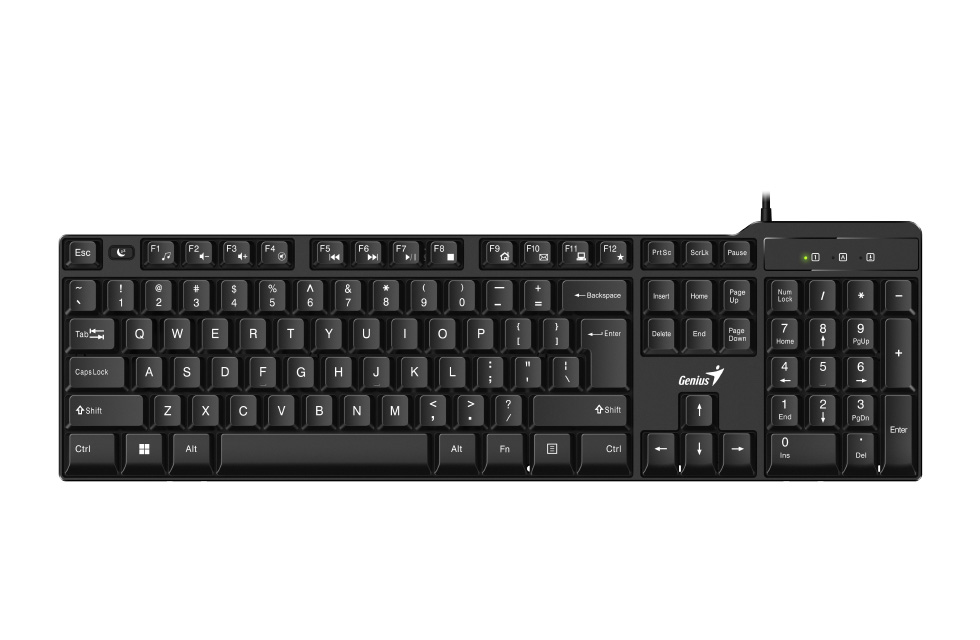 TASTATURA GENIUS USB, 105 taste, negru, "KB-100X" "31310049400" (timbru verde 0.8 lei)