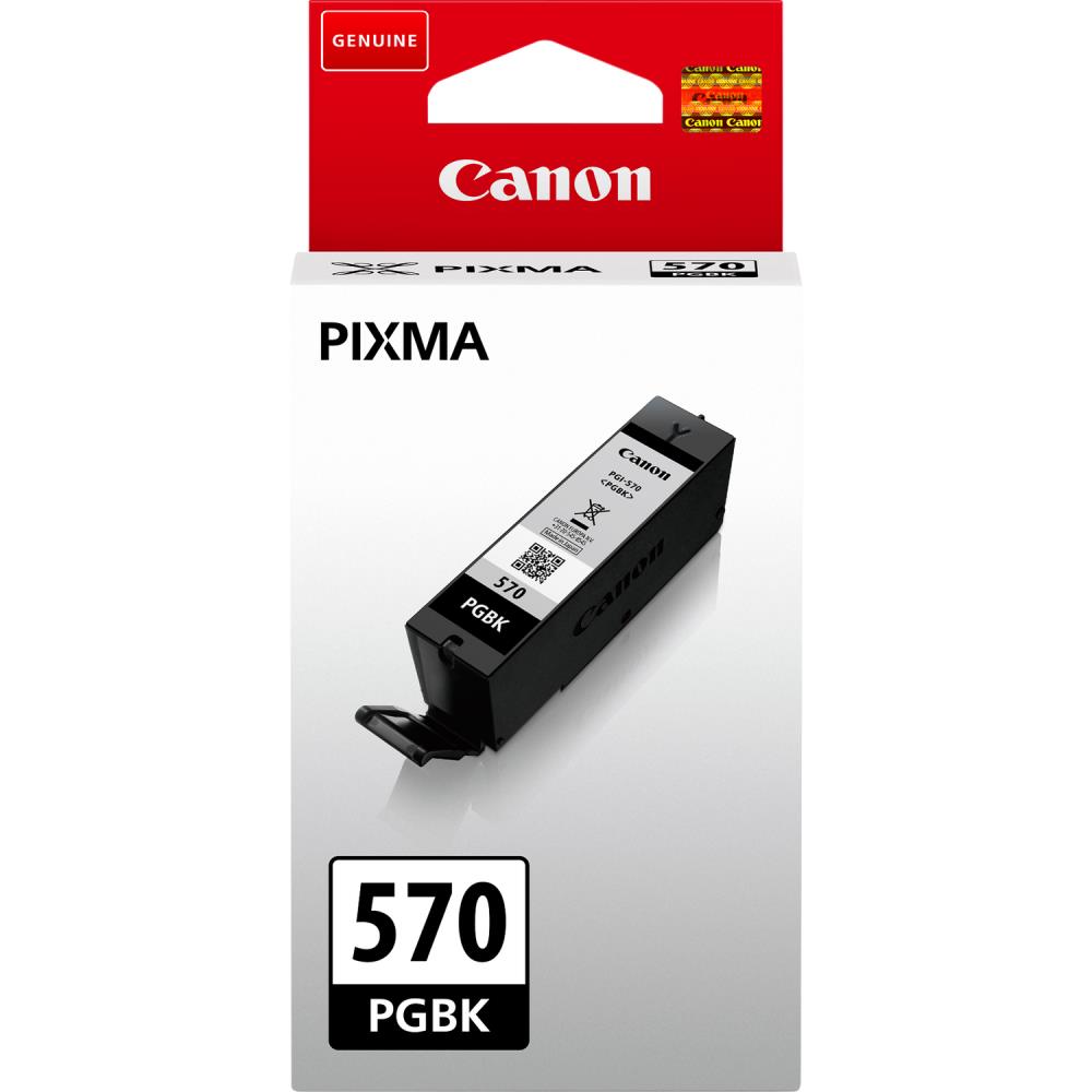 Cartus Cerneala Original Canon Black, PGI-570B, pentru Pixma MG5750|MG5751|MG6850|MG6851|MG7750|MG7751|MG7752|TS5050|TS5051|TS5053|TS5055|TS6050|TS8050|TS9050, , (timbru verde 0.15 lei), "BS0372C001AA"