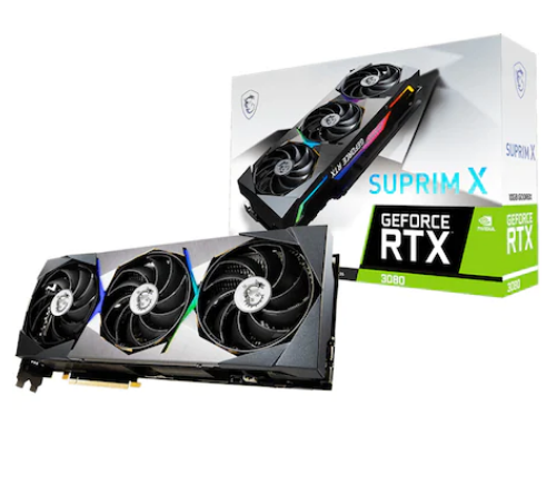 PLACA VIDEO MSI "GeForce RTX 3080 SUPRIM X", 12 GB GDDR6X 384 biti, PCI Express 4.0 x 8, HDMI DisplayPort x 3, sistem racire aer, "RTX3080 SUPRIM X12"