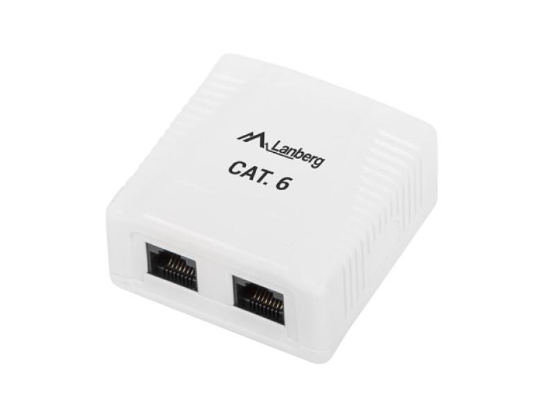 SURFACE-MOUNT BOX CAT.6 UTP Lanberg "OU6-0002-W"