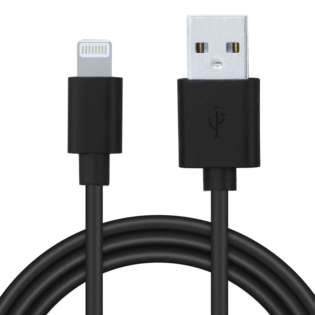 CABLU alimentare si date SPACER, pt. smartphone, USB 2.0 (T) la Lightning (T), pentru Iphone,PVC,Retail pack, 1m, black, "SPDC-LIGHT-PVC-BK-1.0" (timbru verde 0.08 lei)