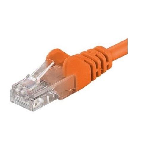 Patchcord UTP RJ45-RJ45 Cat.5e 0.5m, portocaliu, "UTP-5E-0.5-O" (timbru verde 0.08 lei)