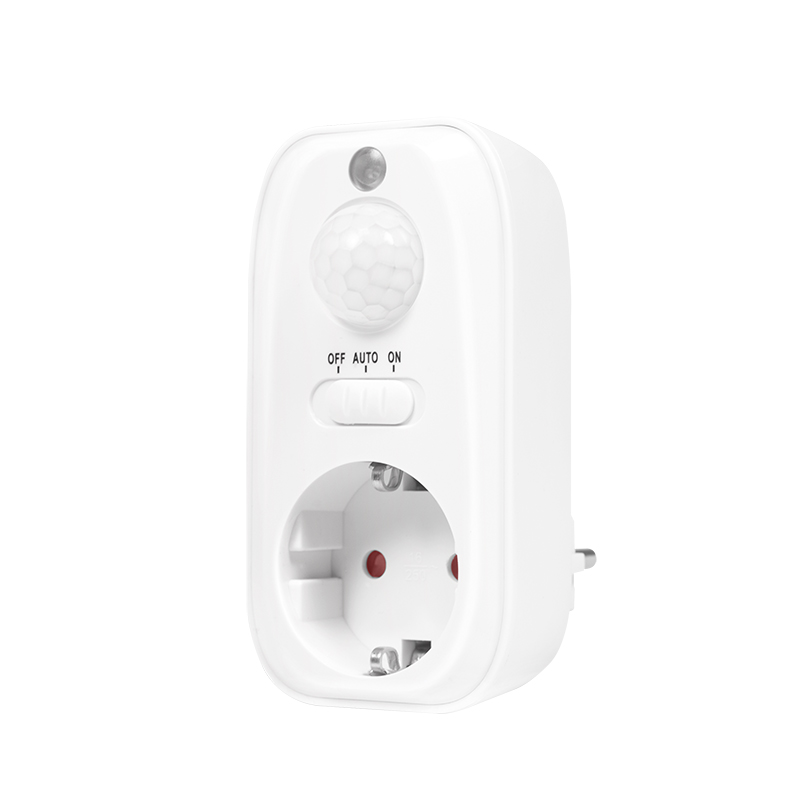 ADAPTOR LOGILINK, Schuko x 1, senzor miscare PIR, detector zi/noapte, IP20, 230 V/16A 50Hz max. 800W (bec luminos) sau max. 300W (LED), alb "PA0248" (include TV 0.18lei)