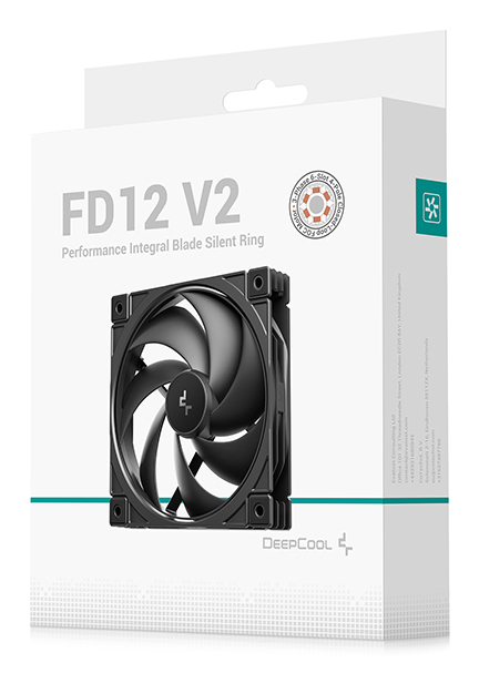 Ventilator DeepCool "FD12 V2", 120mm, 500 - 2500 RPM, hydro bearing, 79 cfm, 4-Pin PWM, negru, "R-FD12V2-BKNPN1-G" - imagine 6