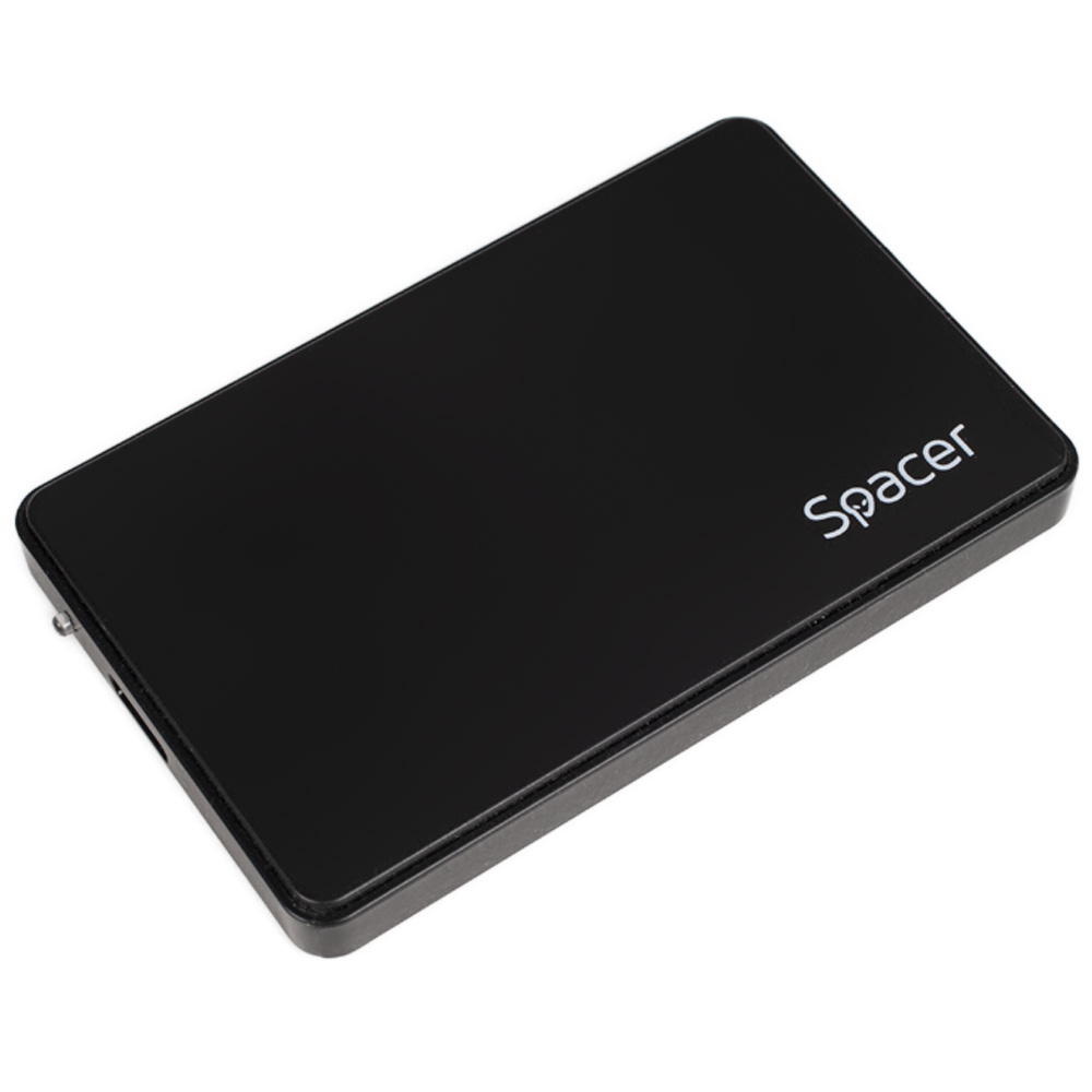 RACK extern SPACER, pt HDD/SSD, 2.5 inch, S-ATA, interfata PC USB 3.0, Husa piele sintetitca, plastic, negru, "SPR-25612" 45506249 (timbru verde 0.8 lei)