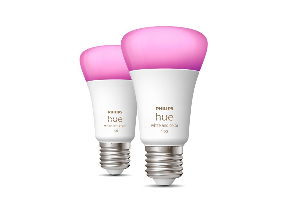 Pachet 2 becuri LED RGB inteligente Phil, "000008719514291317" (timbru verde 0.9 lei)
