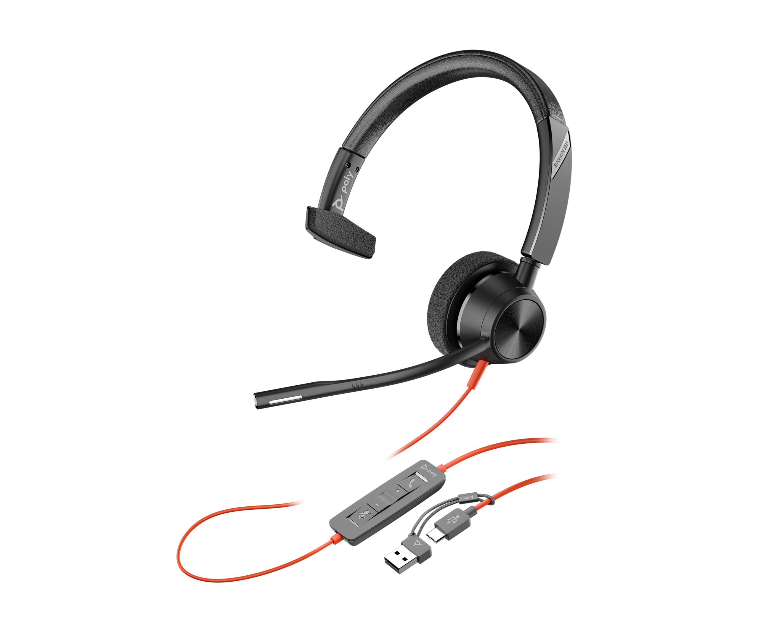 Poly BW 3310 Mono USB-C HS +USB-C/A"8X215AA" - imagine 5