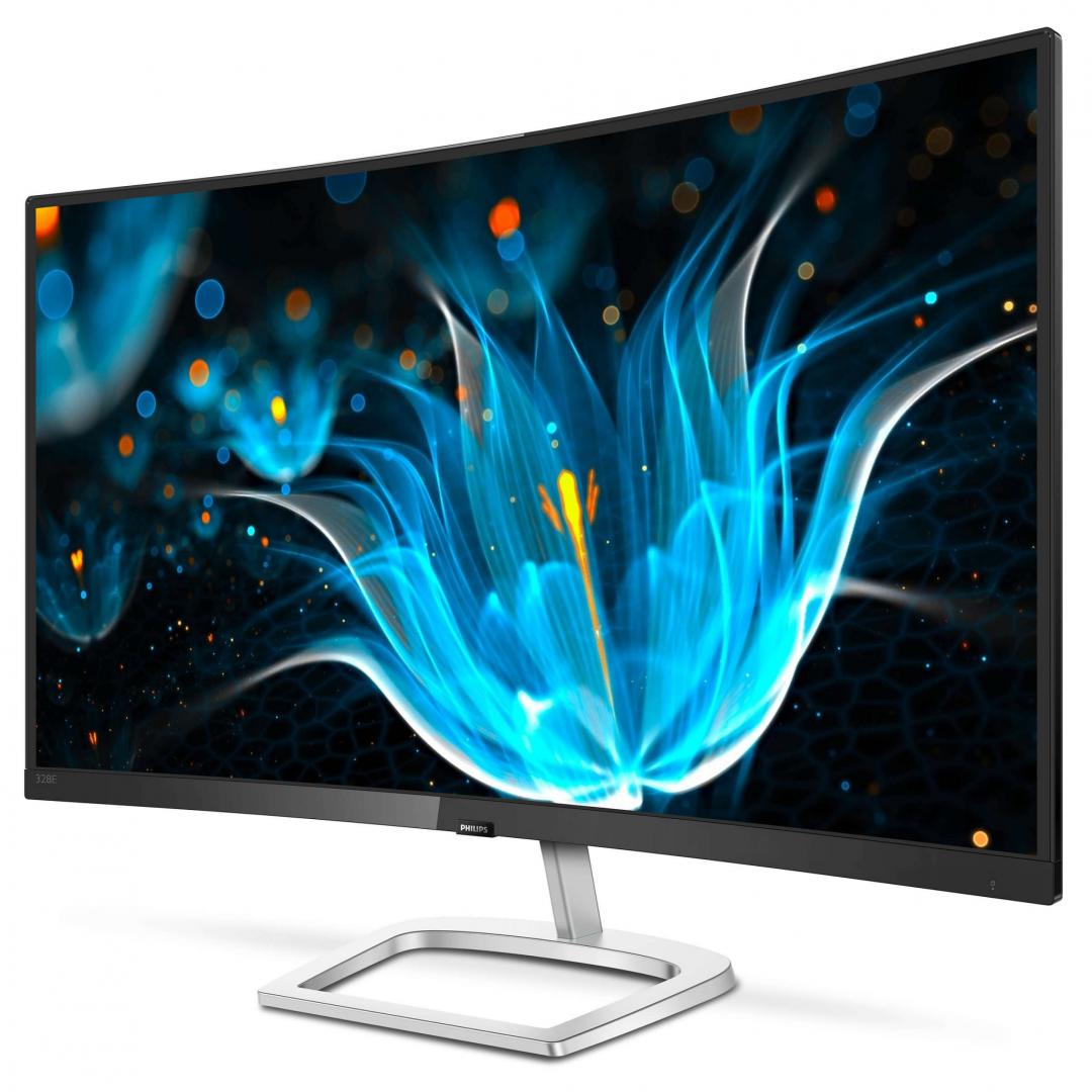 MONITOR PHILIPS 31.5", home, office, VA, Full HD (1920 x 1080), Wide, curbat, 250 cd/mp, 5 ms, VGA, HDMI, DisplayPort, "328E9QJAB/00" (timbru verde 7 lei)