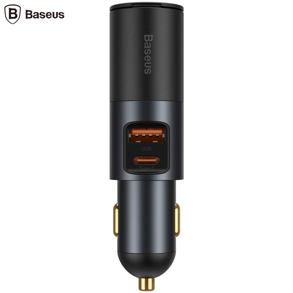 INCARCATOR auto Baseus Share Together,1 x USB Output 5V/3A,1 x USB Type-C max 5V/3A si 1 x bricheta auto 60W,total output 120W, pt. bricheta auto,gri"CCBT-C0G"(timbru verde 0.18 lei)-6953156206694