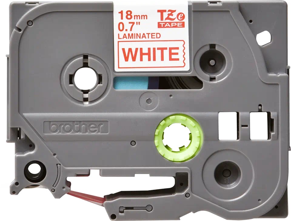 Banda laminata Original Brother Red on White, TZE242, pentru D400|D450|E300|H300|18R|300|310|320|340|1300|1700|1750|1760|1800|1810|1830|1880|1890|1900|1910|1950|1960|2030|2040|2100|2110|ST5, 18mm, incl.TV 0 RON, "TZE242"