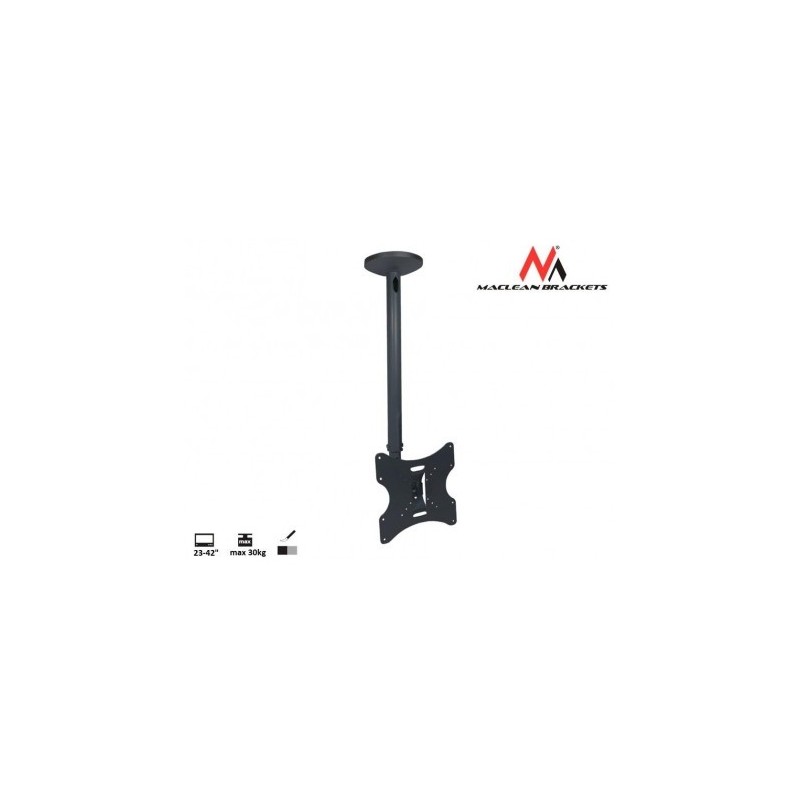 Suport TV de tavan/plafon, LCD/LED, reglabil inaltime, 23 - 42 inch, Negru, Maclean MC-504B "MC-504AB"