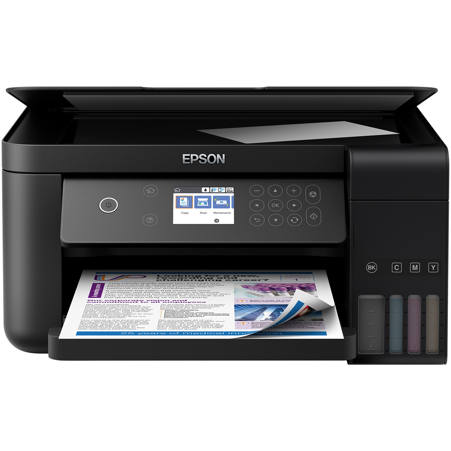 Multifunctional Inkjet CISS Color Epson L6160, A4, Functii:Impr|Scan|Cop,Viteza Print Mono:33 ppm,Viteza Print color:20 ppm,Conectiv:USB|Retea|WiFi,Duplex:Da,ADF:Nu(Timbru Verde 21lei), "C11CG21402"