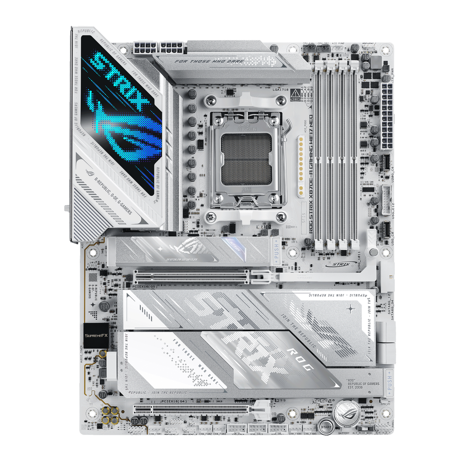 Placa de baza Asus ROG STRIX X870E-A GAMING WIFI7 NEO, AM5, DDR5, ATX, Alb, 90MB1P30-M0EAY0 "ROG STRIX X870E-A GAMING NEO"