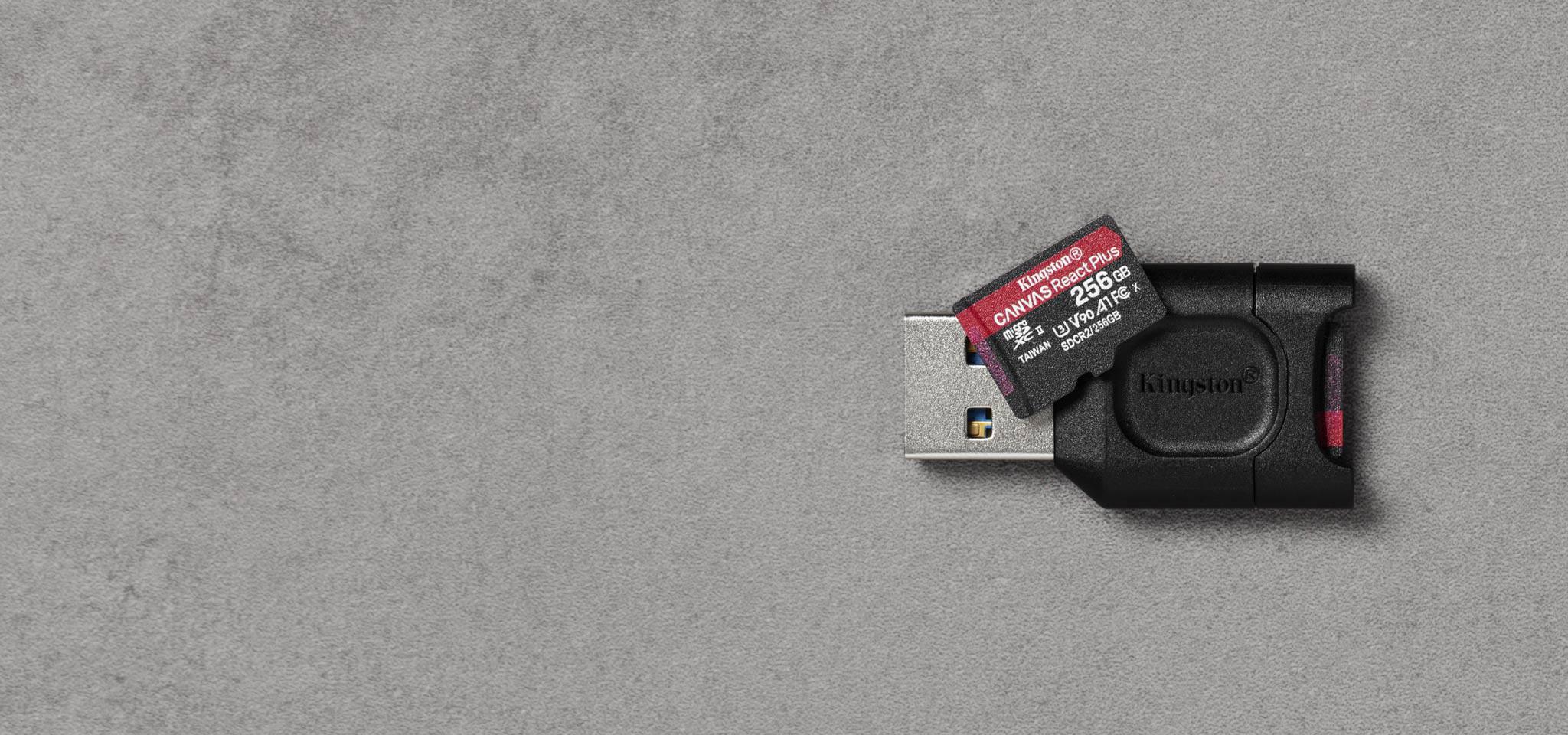 CARD READER KINGSTON, 64 GB, MicroSDXC, clasa 10, standard UHS-II U3, "MLPMR2/64GB" (timbru verde 0.03 lei)