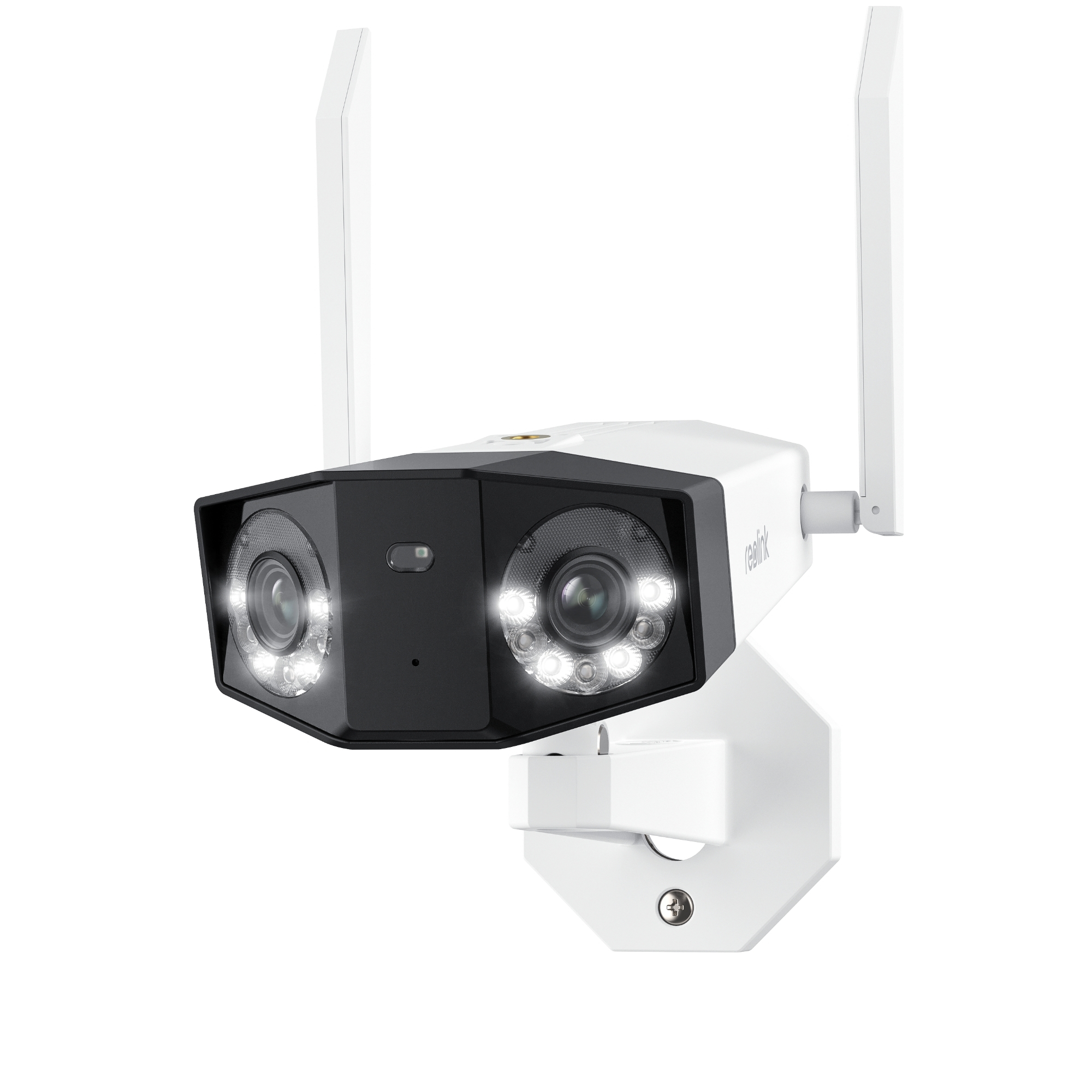 Camera supraveghere IP exterior Reolink Duo WiFi W730, 8MP, unghi vizual 180 grade, slot card, lumina alba/IR 30 m, detectie oameni/vehicule, microfon, difuzor (Alb) "Duo Series W730" (timbru verde 0.8 lei)