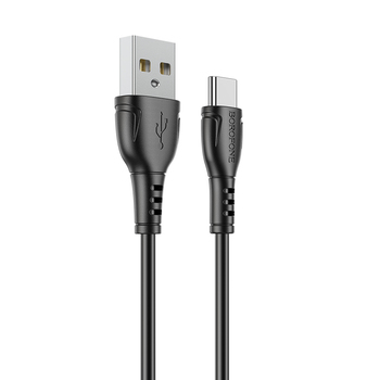CABLU alimentare si date Borofone "BX51", Charging Data Cable pt. smartphone, USB la USB Type-C, 3A, 1m, negru "6931474743930" (timbru verde 0.18 lei)