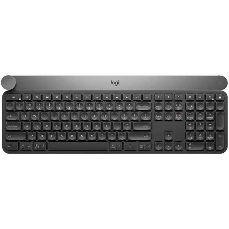 LOGITECH Wireless Keyboard CRAFT with creative input dial - BT - INTNL - US International layout "920-008504" (timbru verde 0.8 lei)