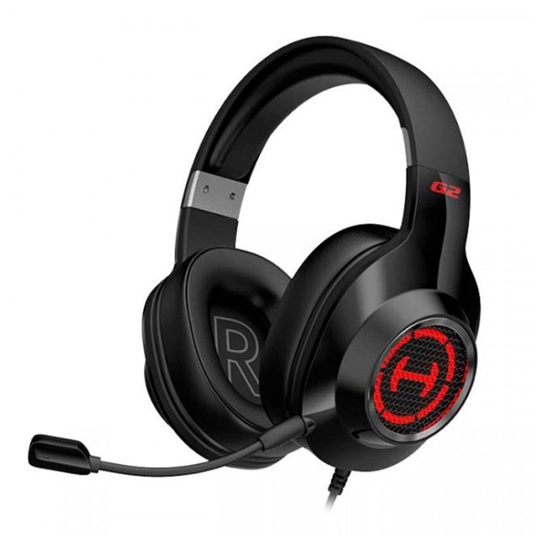 CASTI Edifier, cu fir, gaming, utilizare multimedia, microfon pe casca, detasabil, conectare prin USB 2.0, negru, "G2-II-BK", (timbru verde 0.8 lei)